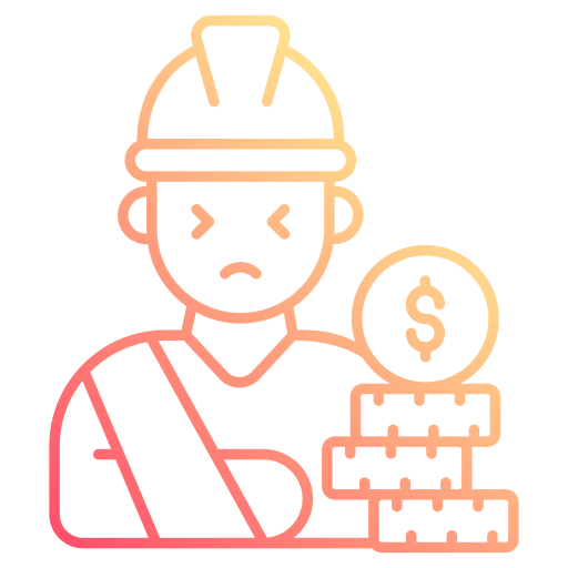 compensación de trabajadores icono gratis