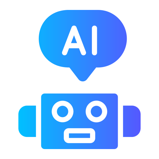 chat con inteligencia artificial icono gratis