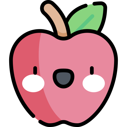 Apple Kawaii Lineal color icon