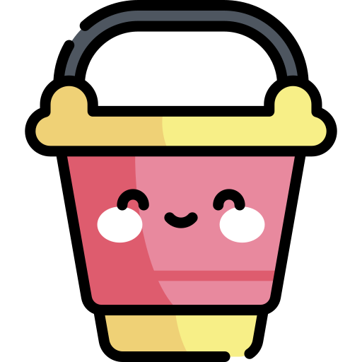 Bucket Kawaii Lineal color icon