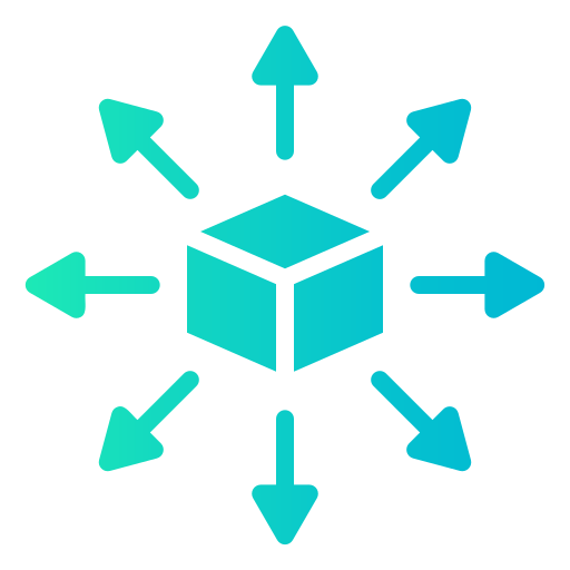 distribución icono gratis