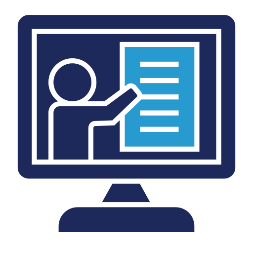 formación en línea icono gratis