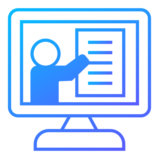 formación en línea icono gratis