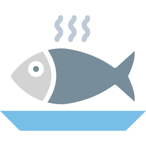 pescado cocido icono gratis