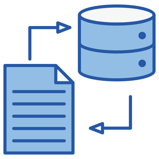 transformación de datos icono gratis