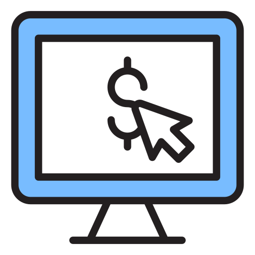 pago en línea icono gratis