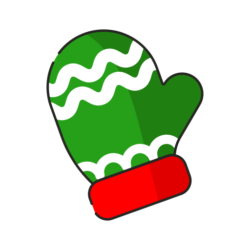 guantes de navidad icono gratis