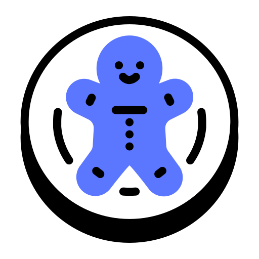 Gingerbread man free icon