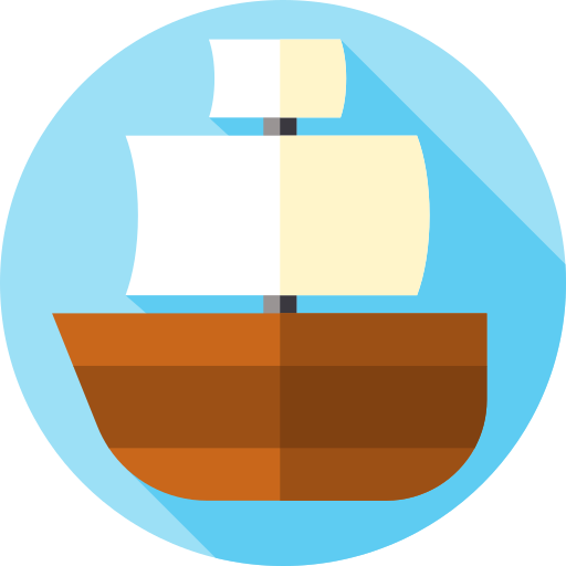 Ship Flat Circular Flat icon