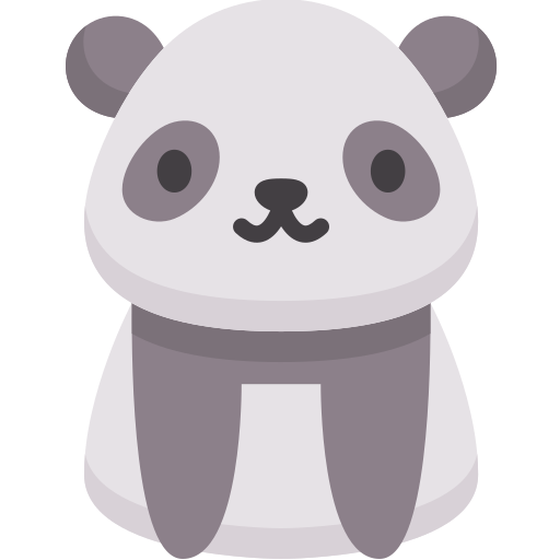 oso panda icono gratis