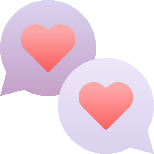 chat de amor icono gratis