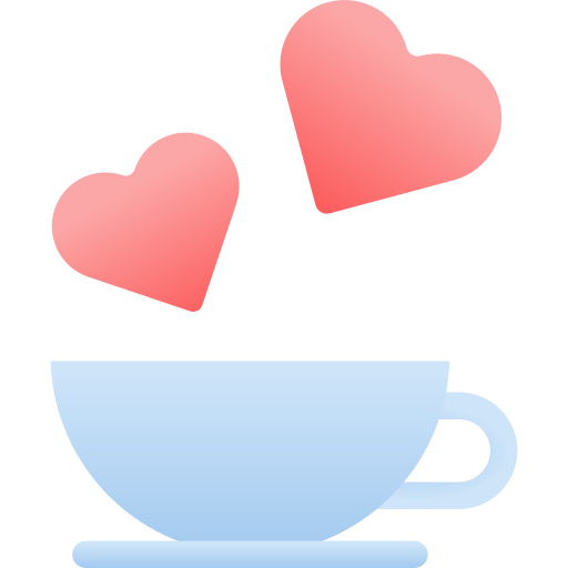 taza de café de amor icono gratis