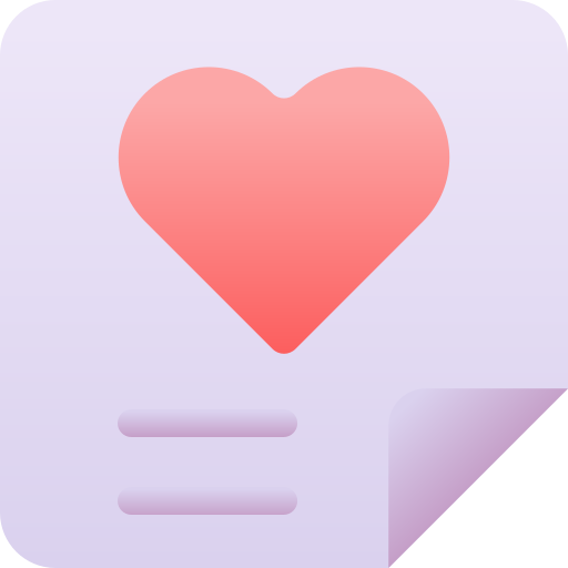 documento de amor icono gratis