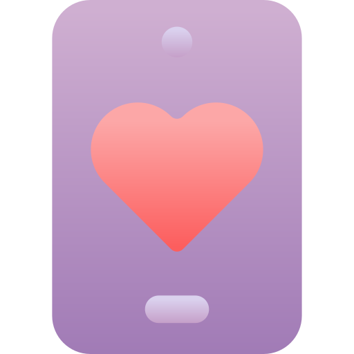 teléfono de amor icono gratis