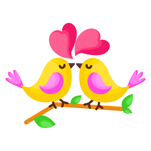 pájaros del amor icono gratis