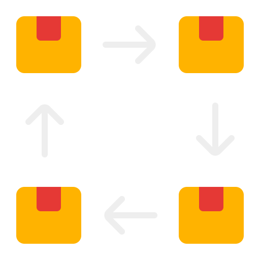 cadena de suministro icono gratis