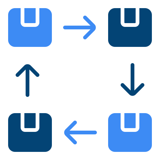 cadena de suministro icono gratis