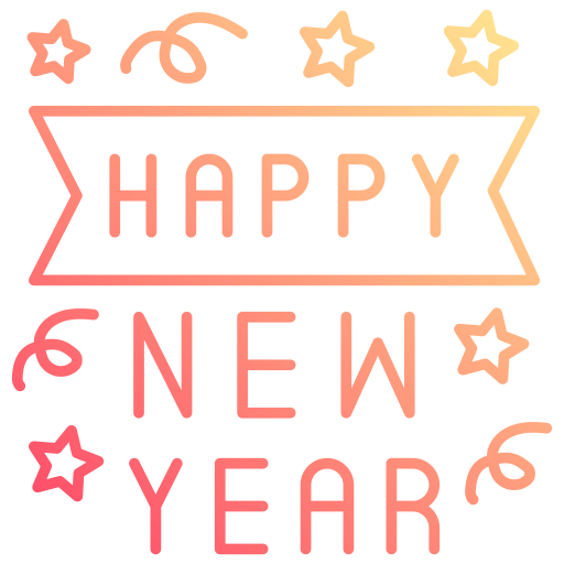 feliz año nuevo icono gratis