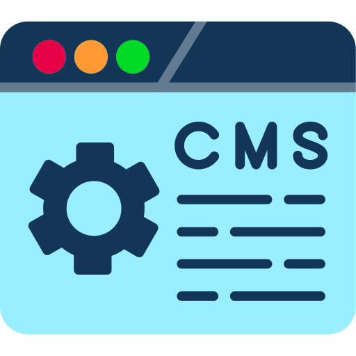sistema de gestión de contenidos icono gratis