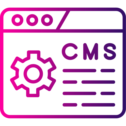 sistema de gestión de contenidos icono gratis