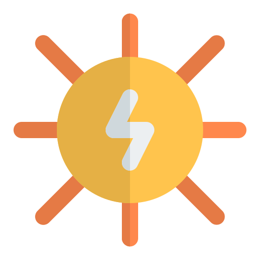 energía solar icono gratis