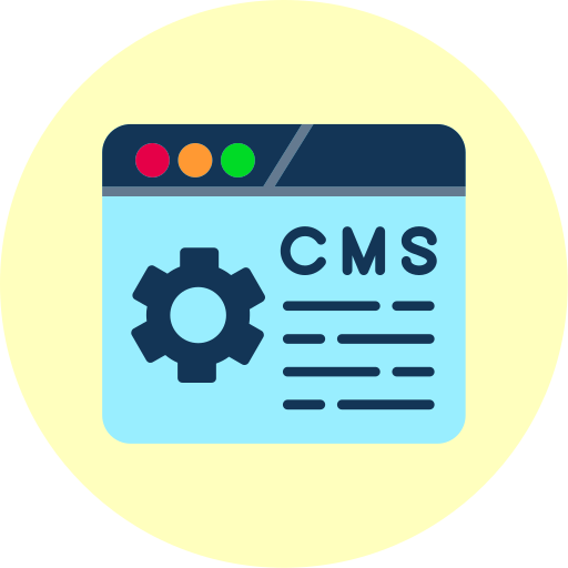 sistema de gestión de contenidos icono gratis