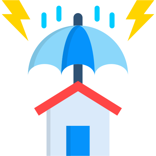 protección contra tormentas icono gratis