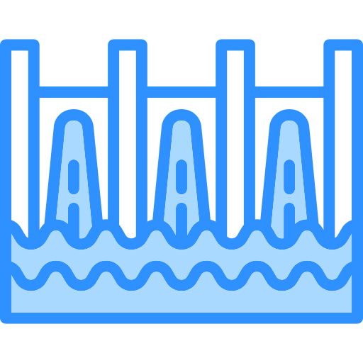 energía hidroeléctrica icono gratis