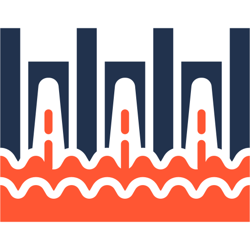 energía hidroeléctrica icono gratis