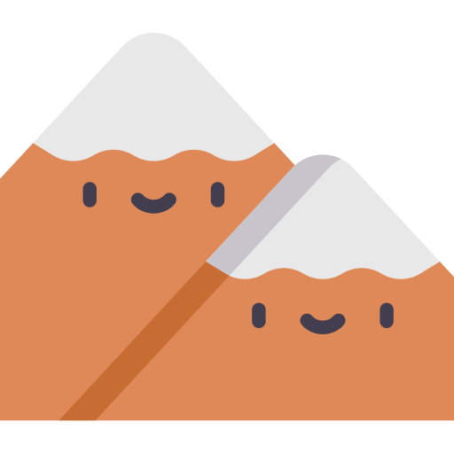 Mountains Kawaii Flat icon