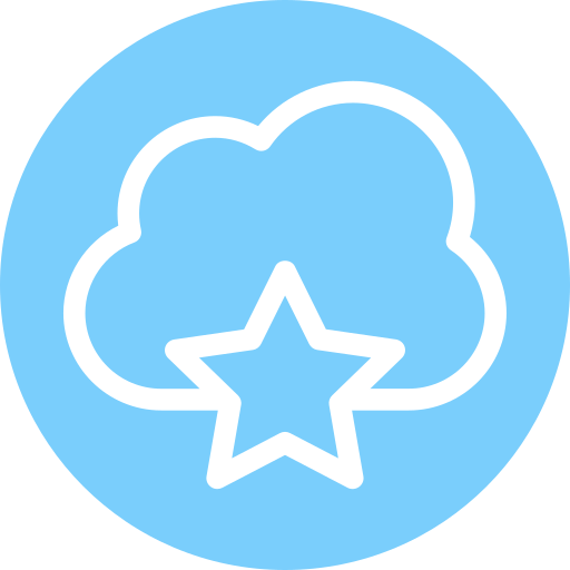 estrella de la nube icono gratis