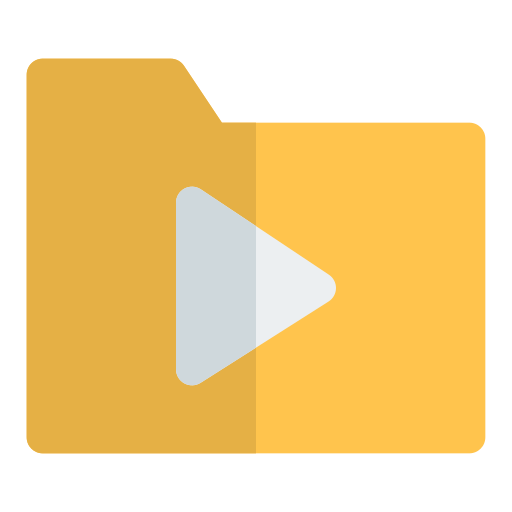 carpeta de videos icono gratis