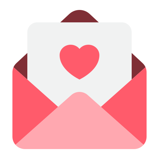 carta de amor icono gratis