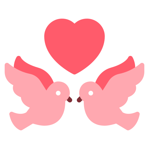 pájaros del amor icono gratis