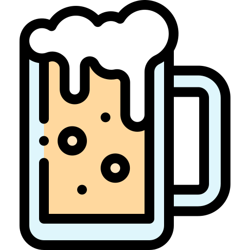 Beer Detailed Rounded Lineal color icon