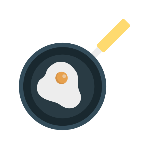 Fried Egg On Pan Isolated PNG Images