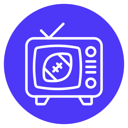 televisión en vivo icono gratis