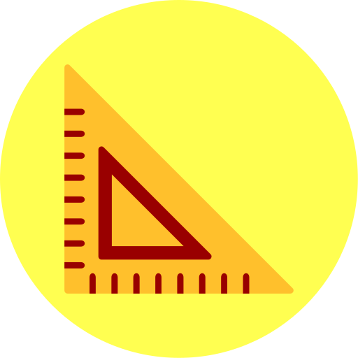 regla triangular icono gratis