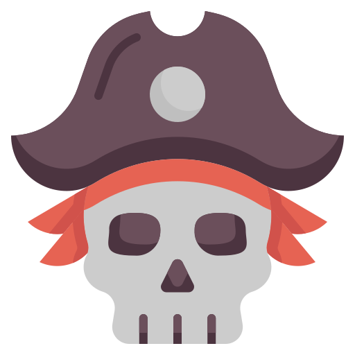Пиратский череп бесплатно иконка