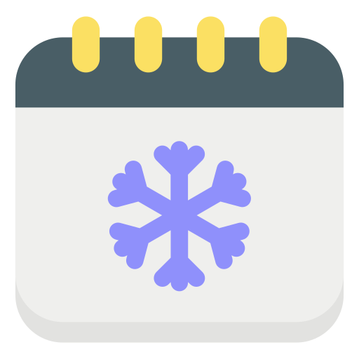 calendario de invierno icono gratis