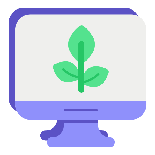 ecología en línea icono gratis