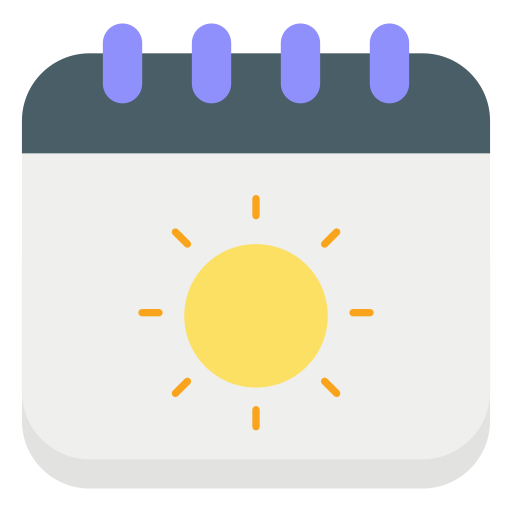 calendario de verano icono gratis