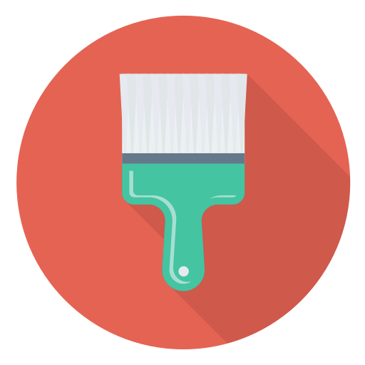 Paint brush Dinosoft Circular icon