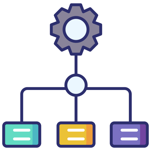 integración de datos icono gratis