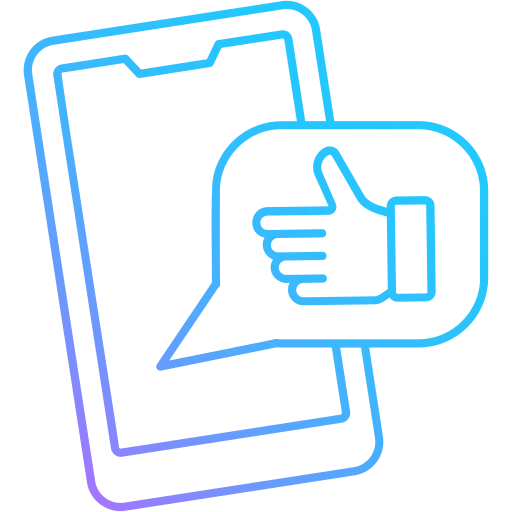 retroalimentación en línea icono gratis