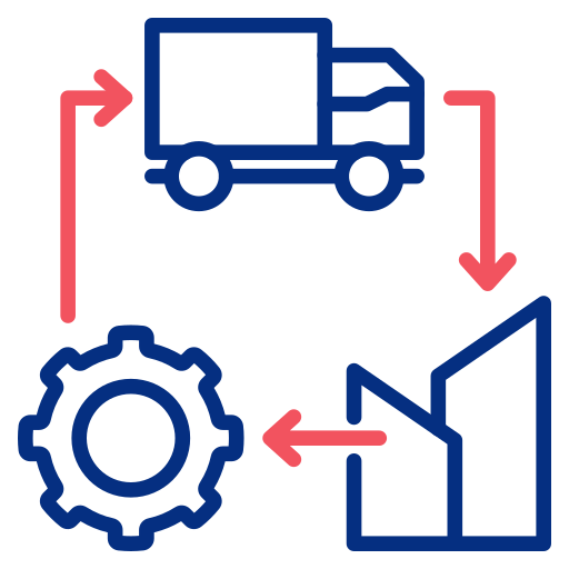 cadena de suministro icono gratis