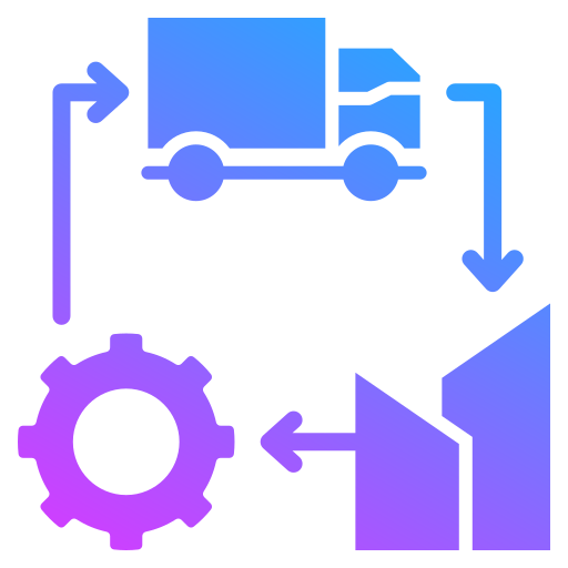 cadena de suministro icono gratis