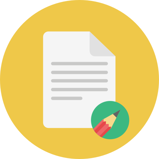 Document Roundicons Circle flat icon