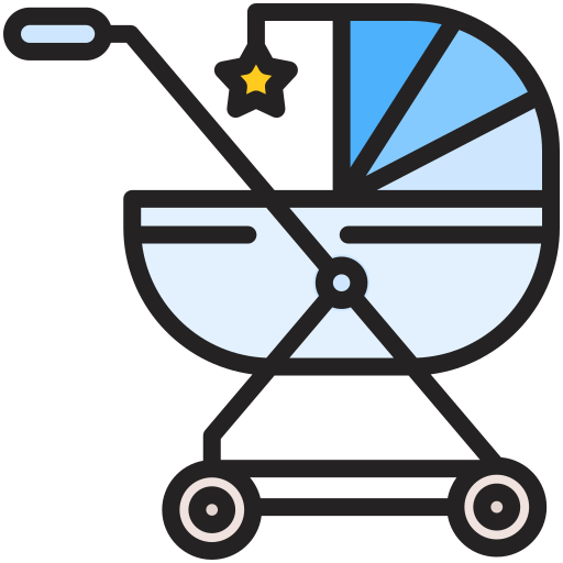 carrito de bebé icono gratis