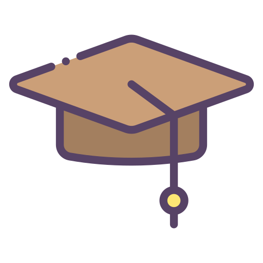 sombrero de graduado icono gratis